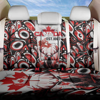Canada Day Back Car Seat Cover The Forest Moose and Maple Leaves-Haida Pattern