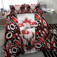 Canada Day Bedding Set The Forest Moose and Maple Leaves-Haida Pattern