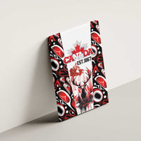 Canada Day Canvas Wall Art The Forest Moose and Maple Leaves-Haida Pattern