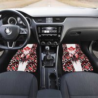 Canada Day Car Mats The Forest Moose and Maple Leaves-Haida Pattern