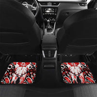 Canada Day Car Mats The Forest Moose and Maple Leaves-Haida Pattern