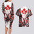 Canada Day Couples Matching Long Sleeve Bodycon Dress and Hawaiian Shirt The Forest Moose and Maple Leaves-Haida Pattern