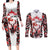 Canada Day Couples Matching Long Sleeve Bodycon Dress and Long Sleeve Button Shirt The Forest Moose and Maple Leaves-Haida Pattern