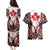 Canada Day Couples Matching Puletasi and Hawaiian Shirt The Forest Moose and Maple Leaves-Haida Pattern