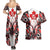 Canada Day Couples Matching Summer Maxi Dress and Hawaiian Shirt The Forest Moose and Maple Leaves-Haida Pattern