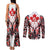 Canada Day Couples Matching Tank Maxi Dress and Long Sleeve Button Shirt The Forest Moose and Maple Leaves-Haida Pattern