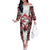 Canada Day Family Matching Off The Shoulder Long Sleeve Dress and Hawaiian Shirt The Forest Moose and Maple Leaves-Haida Pattern