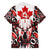 Canada Day Family Matching Off Shoulder Maxi Dress and Hawaiian Shirt The Forest Moose and Maple Leaves-Haida Pattern