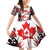 Canada Day Family Matching Off Shoulder Short Dress and Hawaiian Shirt The Forest Moose and Maple Leaves-Haida Pattern