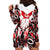 Canada Day Hoodie Dress The Forest Moose and Maple Leaves-Haida Pattern