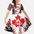 Canada Day Kid Short Sleeve Dress The Forest Moose and Maple Leaves-Haida Pattern