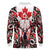 Canada Day Long Sleeve Polo Shirt The Forest Moose and Maple Leaves-Haida Pattern