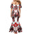 Canada Day Mermaid Dress The Forest Moose and Maple Leaves-Haida Pattern