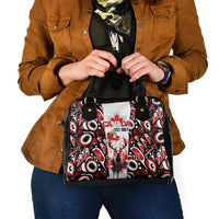 Canada Day Shoulder Handbag The Forest Moose and Maple Leaves-Haida Pattern