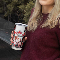 Canada Day Tumbler Cup The Forest Moose and Maple Leaves-Haida Pattern