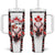 Canada Day Tumbler With Handle The Forest Moose and Maple Leaves-Haida Pattern