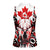 Canada Day Women Sleeveless Polo Shirt The Forest Moose and Maple Leaves-Haida Pattern