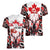 Canada Day Women V-Neck T-Shirt The Forest Moose and Maple Leaves-Haida Pattern
