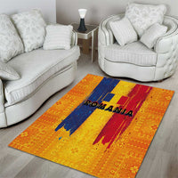 Personalized Romania Flag Day Area Rug Traditional Pattern Royal Style