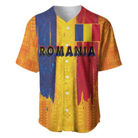 Personalized Romania Flag Day Baseball Jersey Traditional Pattern Royal Style