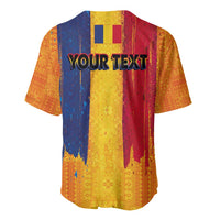 Personalized Romania Flag Day Baseball Jersey Traditional Pattern Royal Style