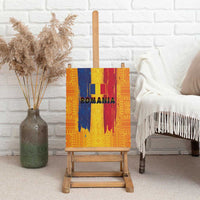Personalized Romania Flag Day Canvas Wall Art Traditional Pattern Royal Style