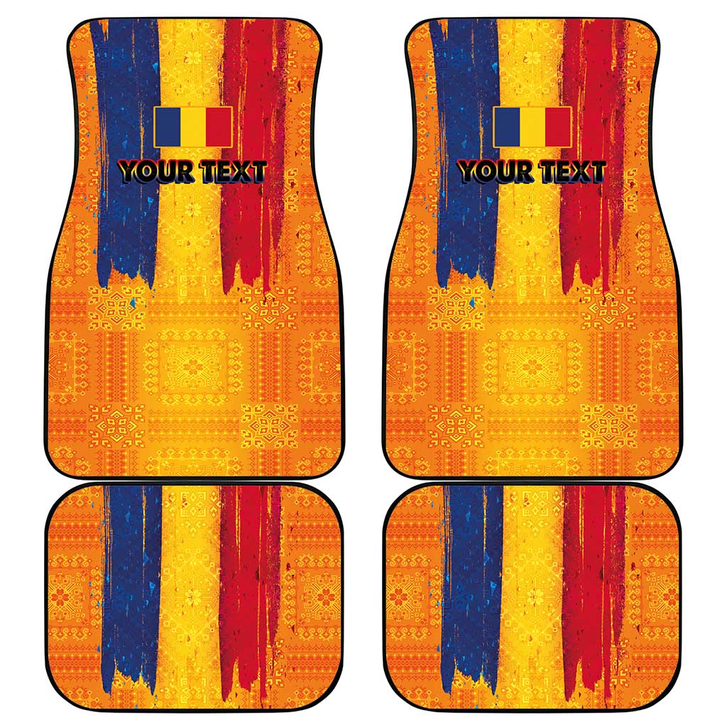 Personalized Romania Flag Day Car Mats Traditional Pattern Royal Style