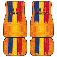 Personalized Romania Flag Day Car Mats Traditional Pattern Royal Style
