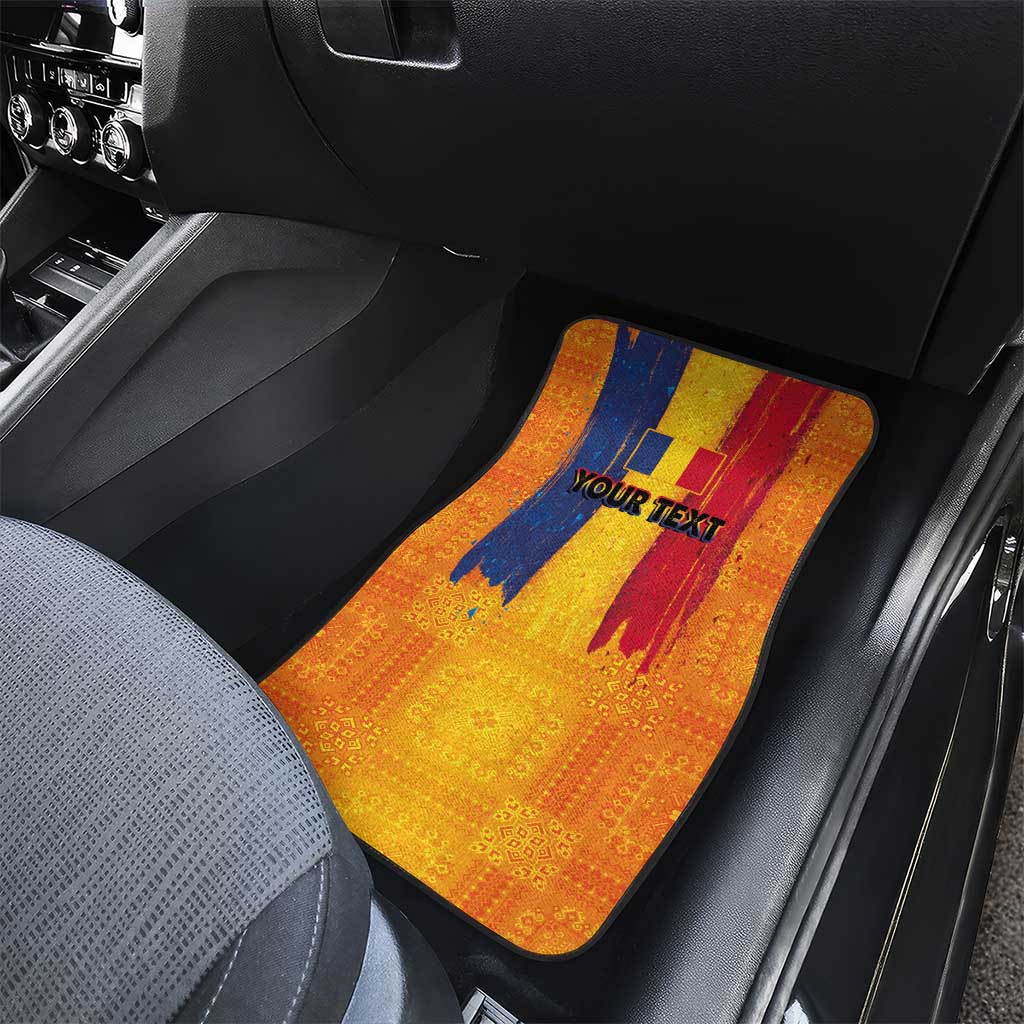 Personalized Romania Flag Day Car Mats Traditional Pattern Royal Style