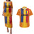 Personalized Romania Flag Day Couples Matching Puletasi and Hawaiian Shirt Traditional Pattern Royal Style