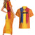 Personalized Romania Flag Day Couples Matching Short Sleeve Bodycon Dress and Hawaiian Shirt Traditional Pattern Royal Style