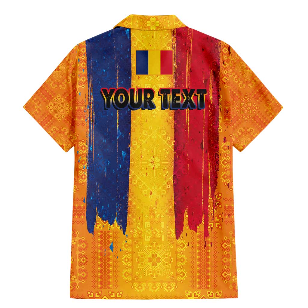 Personalized Romania Flag Day Family Matching Mermaid Dress and Hawaiian Shirt Traditional Pattern Royal Style