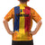 Personalized Romania Flag Day Family Matching Off The Shoulder Long Sleeve Dress and Hawaiian Shirt Traditional Pattern Royal Style