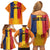 Personalized Romania Flag Day Family Matching Off Shoulder Short Dress and Hawaiian Shirt Traditional Pattern Royal Style