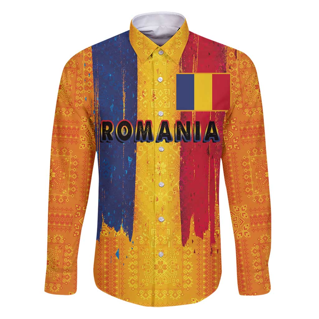 Personalized Romania Flag Day Family Matching Puletasi and Hawaiian Shirt Traditional Pattern Royal Style
