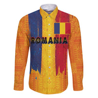 Personalized Romania Flag Day Family Matching Short Sleeve Bodycon Dress and Hawaiian Shirt Traditional Pattern Royal Style