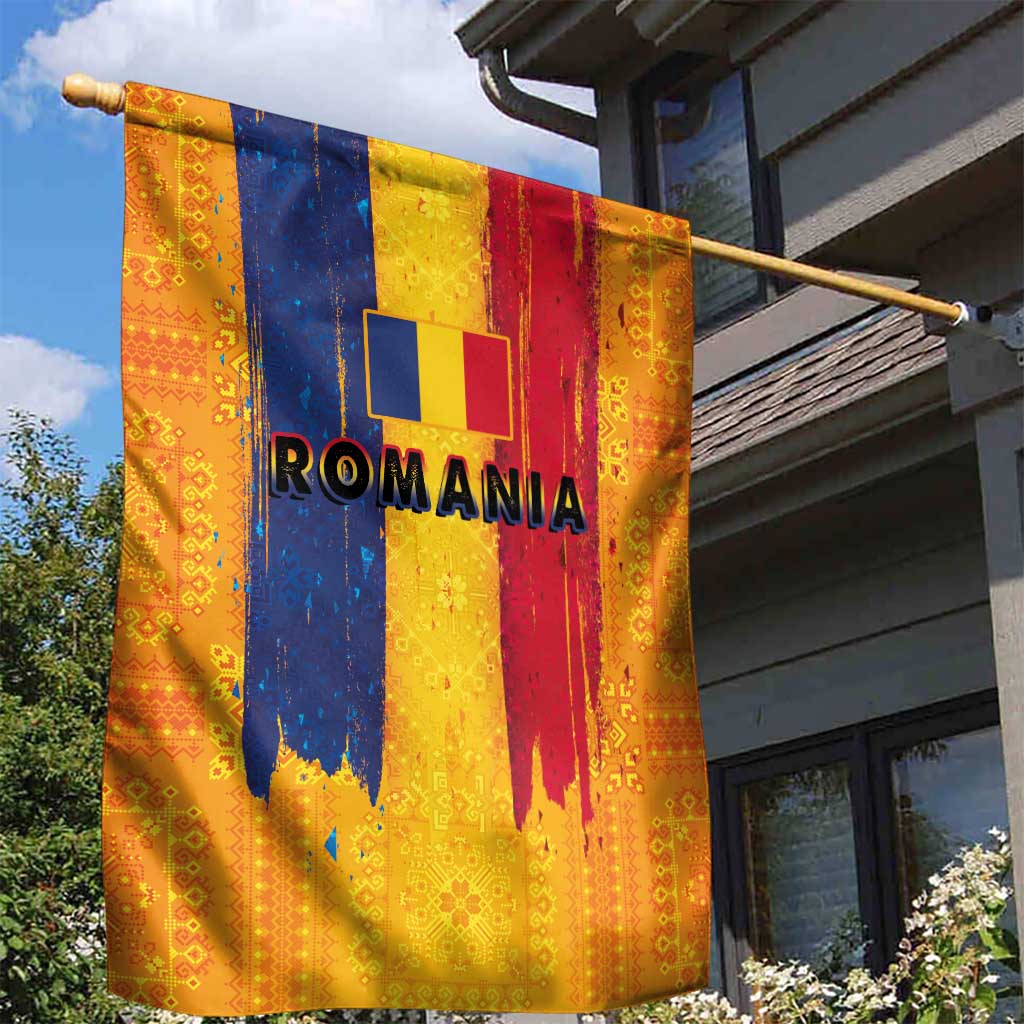 Personalized Romania Flag Day Garden Flag Traditional Pattern Royal Style