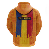 Personalized Romania Flag Day Hoodie Traditional Pattern Royal Style