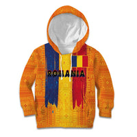 Personalized Romania Flag Day Kid Hoodie Traditional Pattern Royal Style