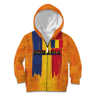 Personalized Romania Flag Day Kid Hoodie Traditional Pattern Royal Style