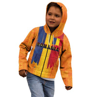 Personalized Romania Flag Day Kid Hoodie Traditional Pattern Royal Style