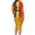 Personalized Romania Flag Day Long Sleeve Bodycon Dress Traditional Pattern Royal Style