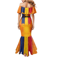 Personalized Romania Flag Day Mermaid Dress Traditional Pattern Royal Style
