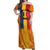 Personalized Romania Flag Day Off Shoulder Maxi Dress Traditional Pattern Royal Style