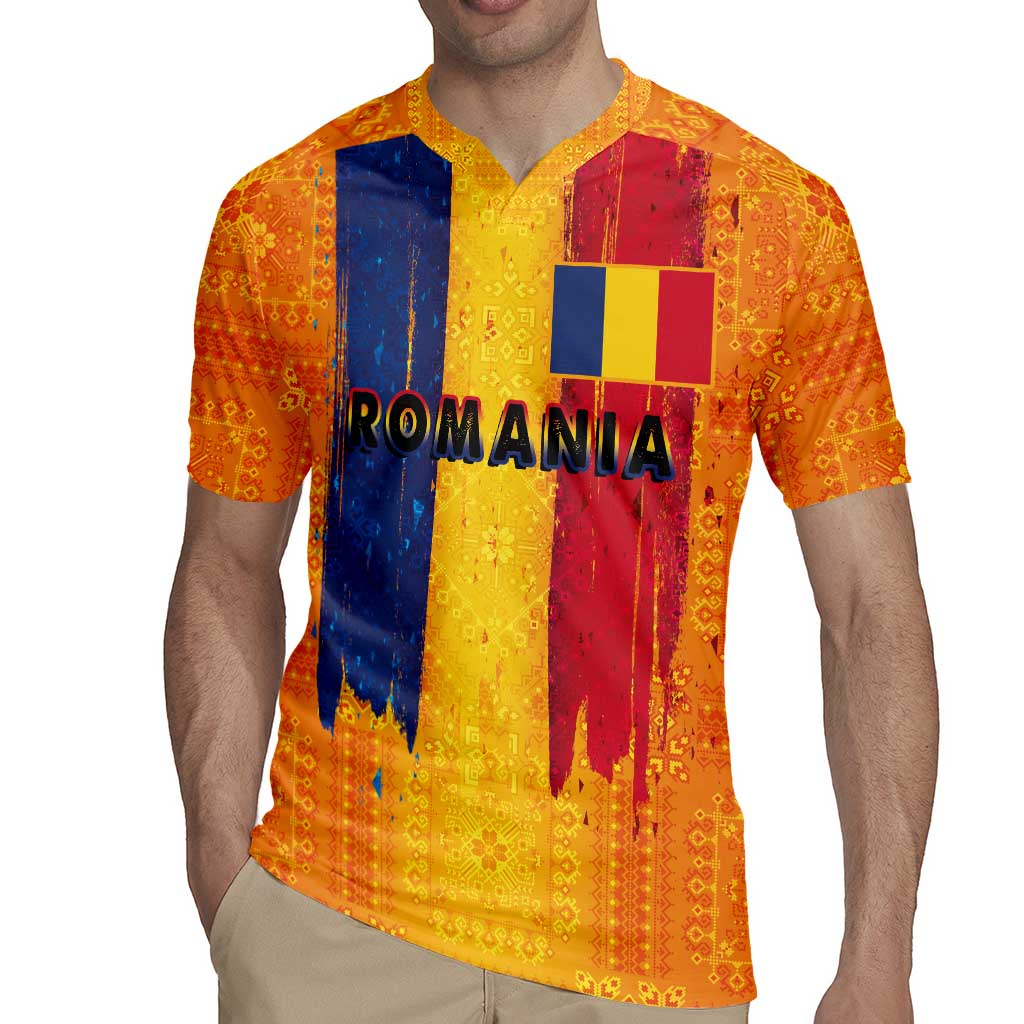 Personalized Romania Flag Day Rugby Jersey Traditional Pattern Royal Style