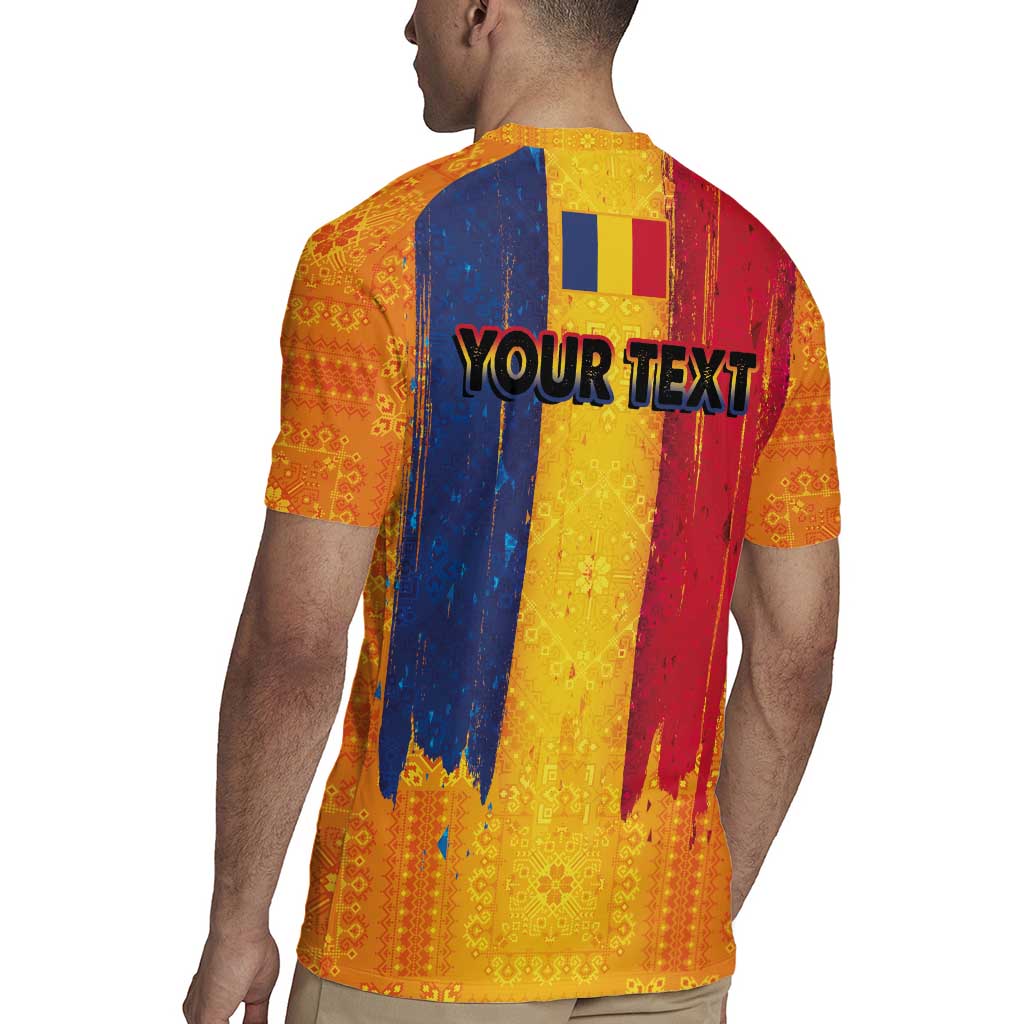 Personalized Romania Flag Day Rugby Jersey Traditional Pattern Royal Style