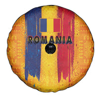 Personalized Romania Flag Day Spare Tire Cover Traditional Pattern Royal Style