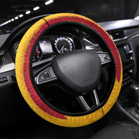 Romania Flag Day Steering Wheel Cover Traditional Pattern Royal Style