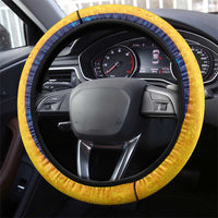 Romania Flag Day Steering Wheel Cover Traditional Pattern Royal Style
