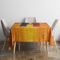 Personalized Romania Flag Day Tablecloth Traditional Pattern Royal Style